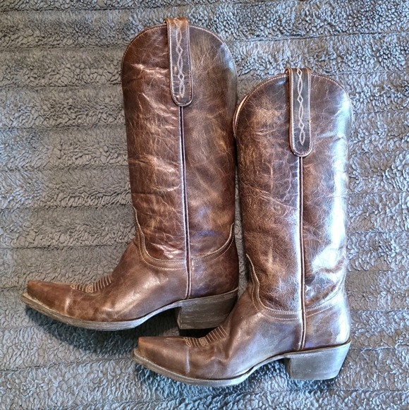 Idyllwind Shoes - Idyllwind Brown Leather Cowboy Boots (Size 7.5)